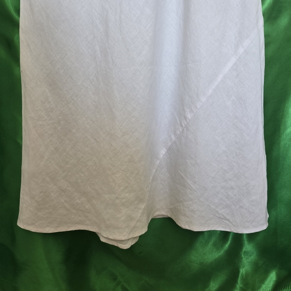 WILFRED ARITZIA SLIP DRESS WHITE 100% LINEN WOMEN SPAGHETTI STRAP SZ MEDIUM - Picture 8 of 10